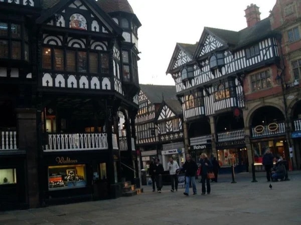 Black and white Tudor buildings of the Chester Rows